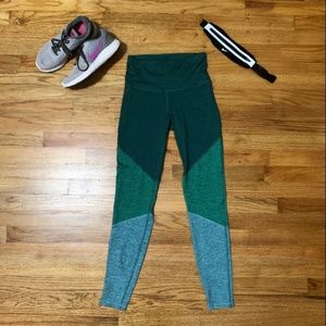 Green Block Leggings